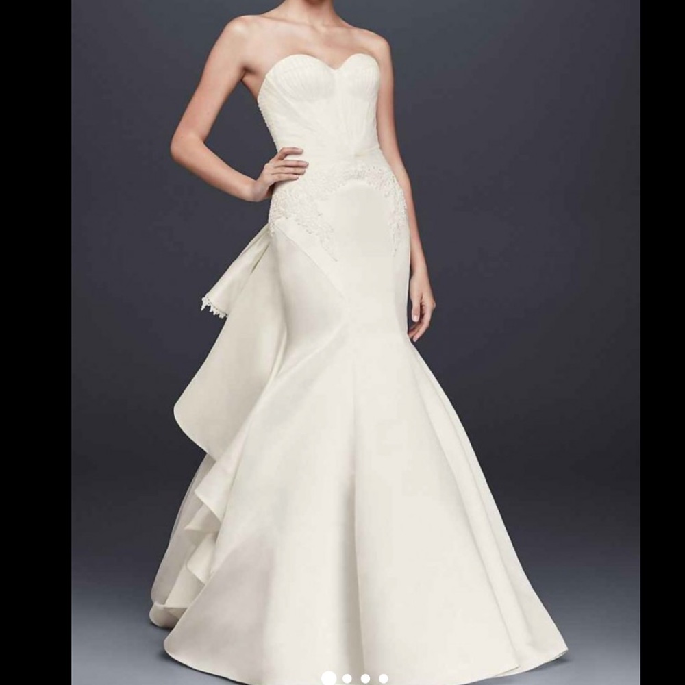 Truly Zac Posen Ivory Satin & Tulle Wedding Gown